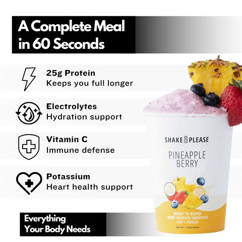 High Protein Pineapple Berry Smoothie
