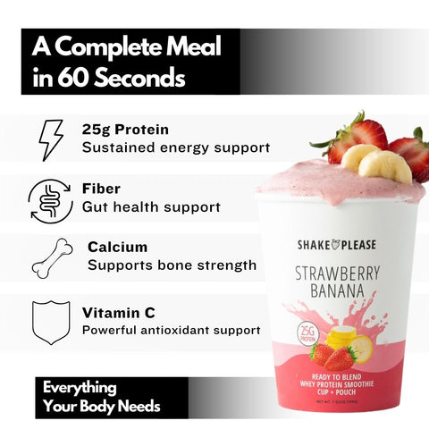 High Protein Strawberry Banana Smoothie