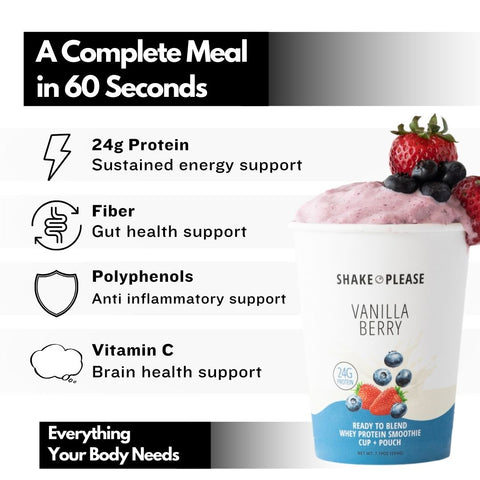 High Protein Vanilla Berry Smoothie