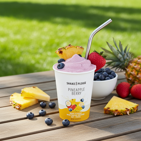 High Protein Pineapple Berry Smoothie
