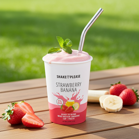 High Protein Strawberry Banana Smoothie